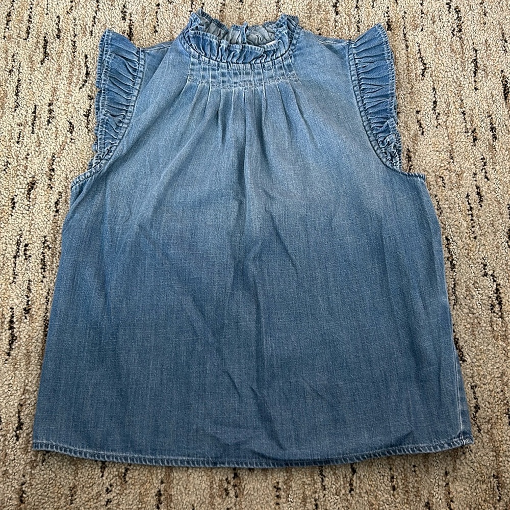 Frame Denim High Neck Sleeveless Blouse